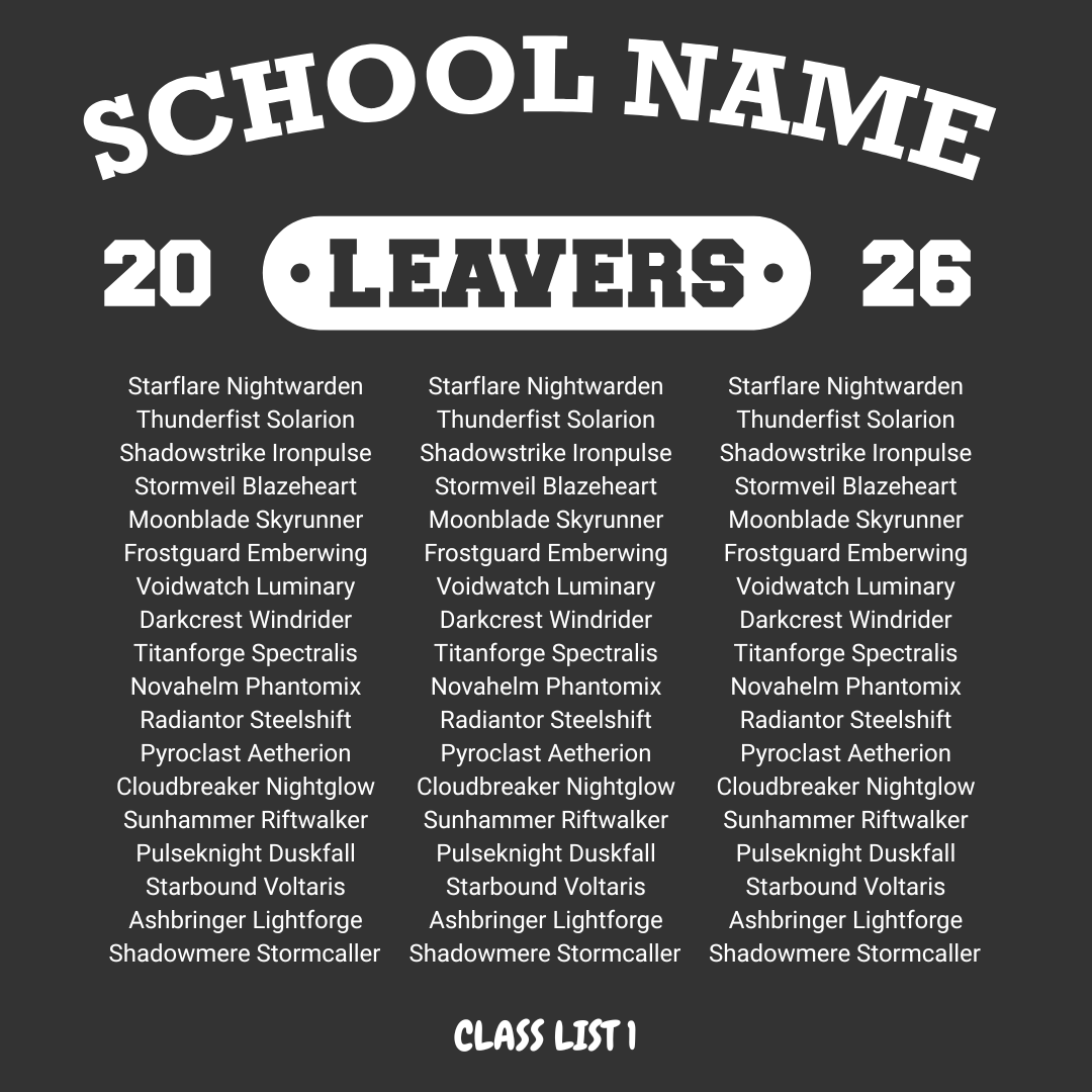 School Leaver Design
