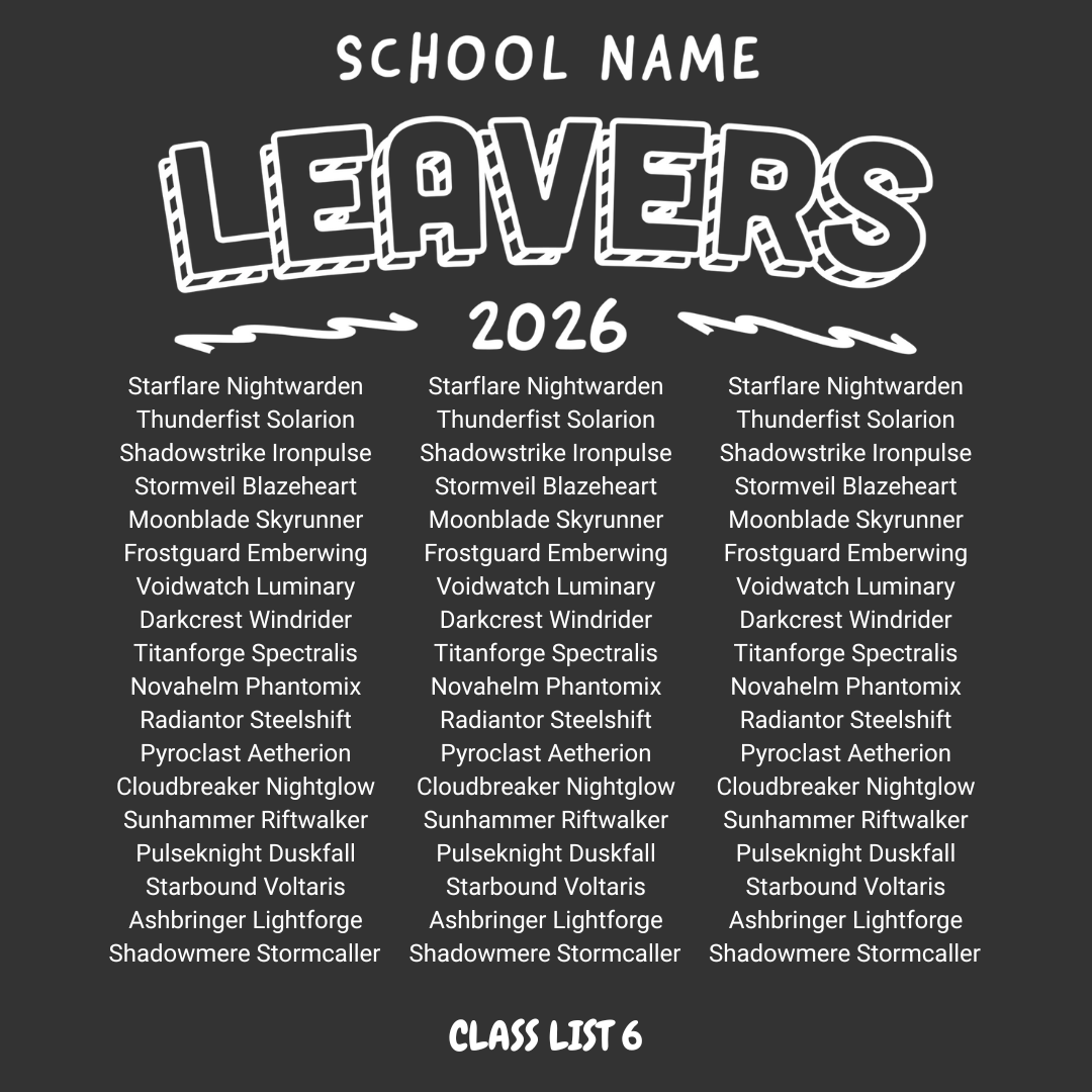 School Leaver Design