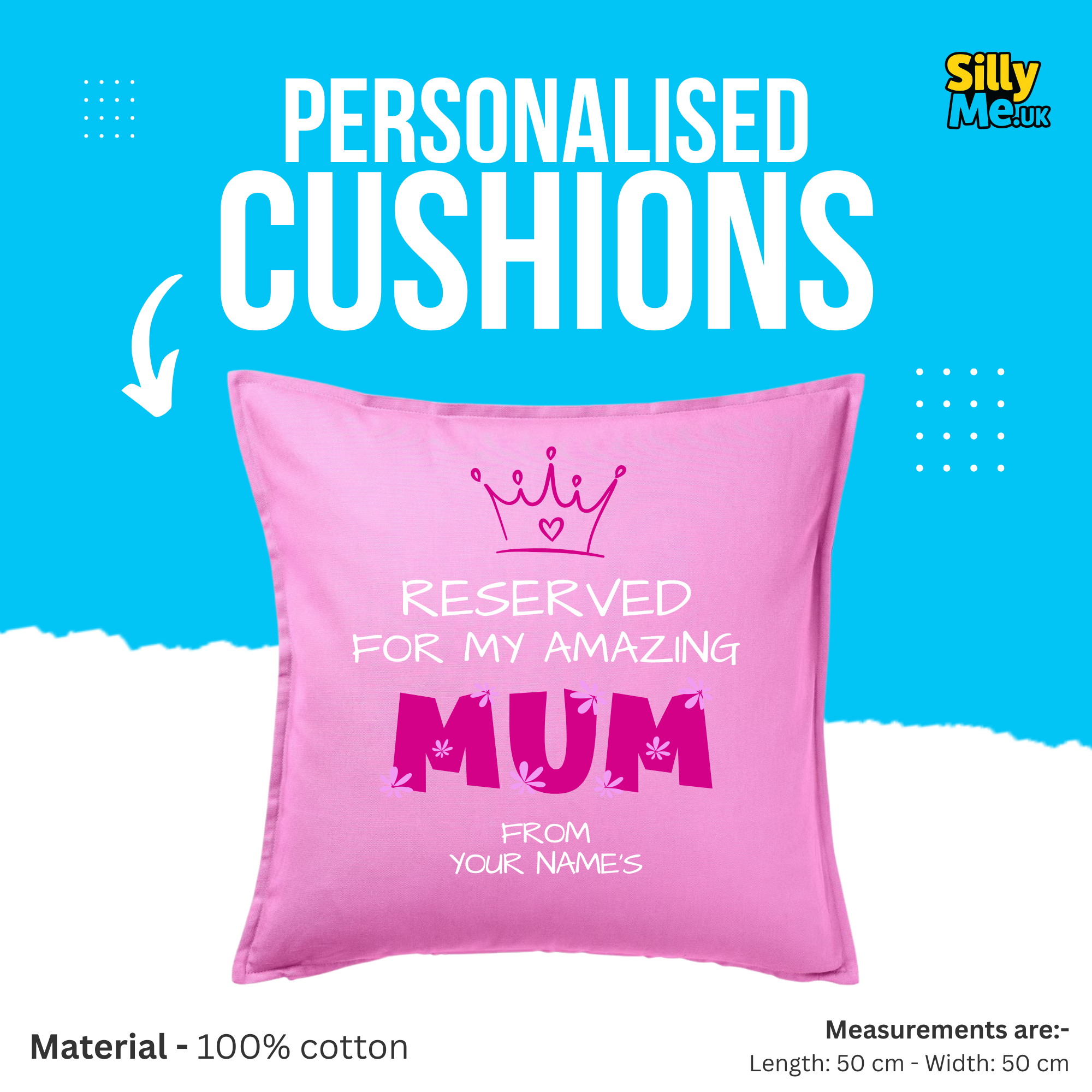 “Reserved for My Amazing Mum” Cushion