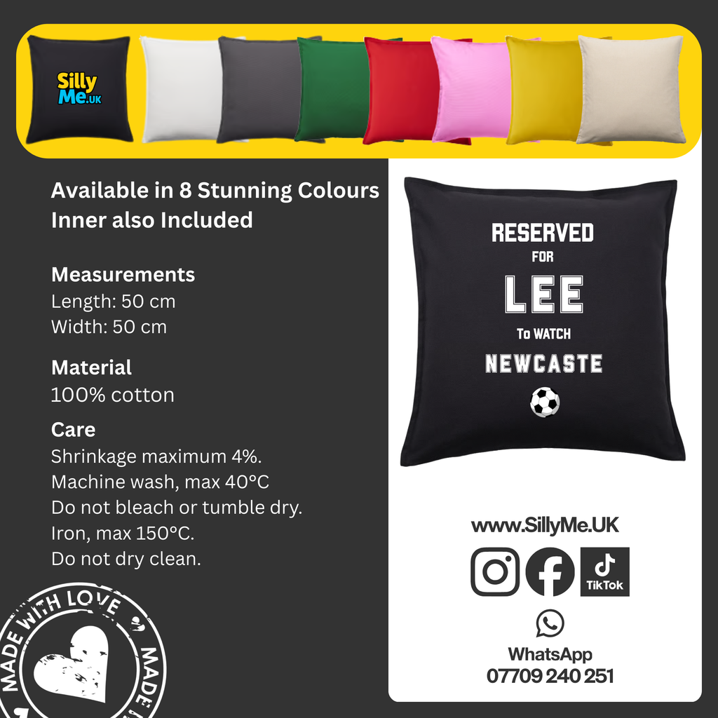 Reserved Football Fan Cushion