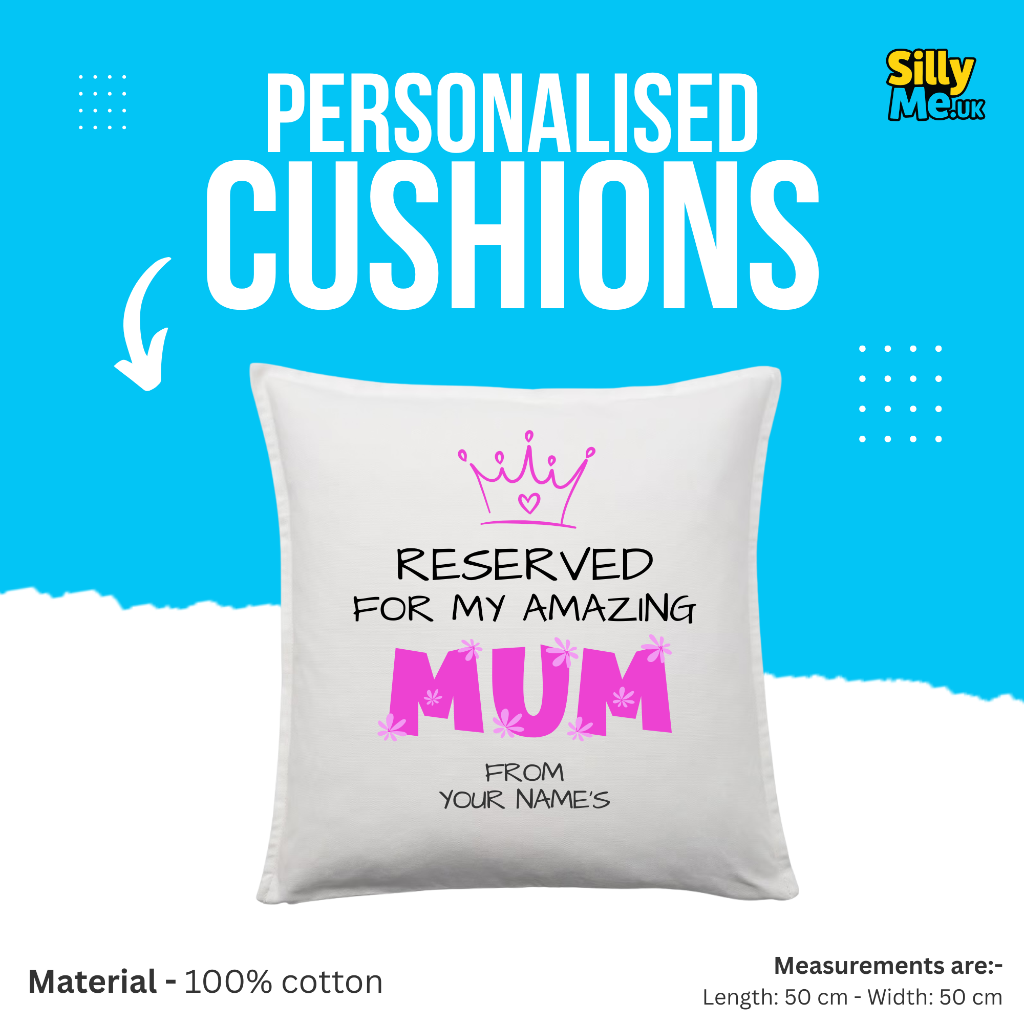 “Reserved for My Amazing Mum” Cushion