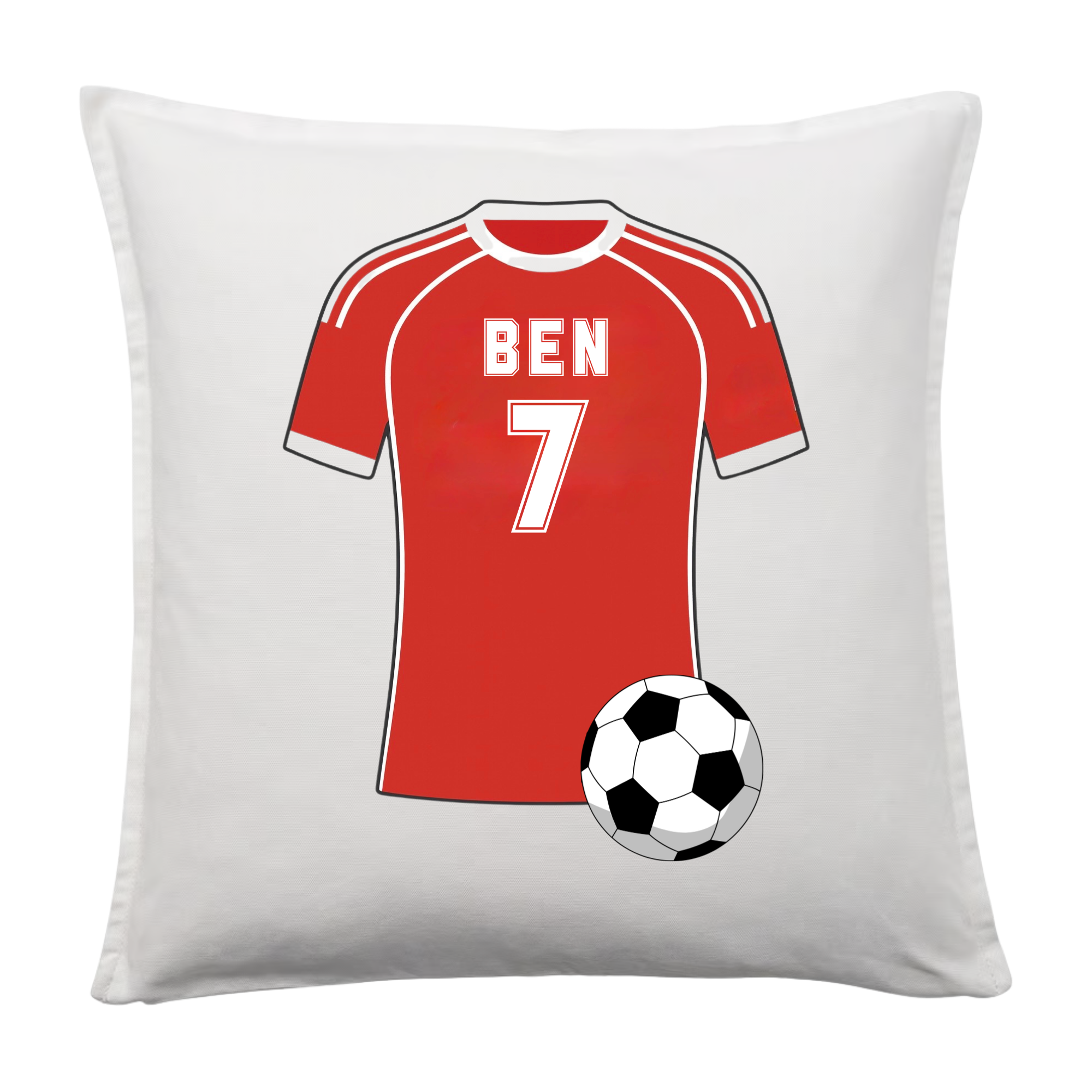 Personalised Football T-Shirt Cushion