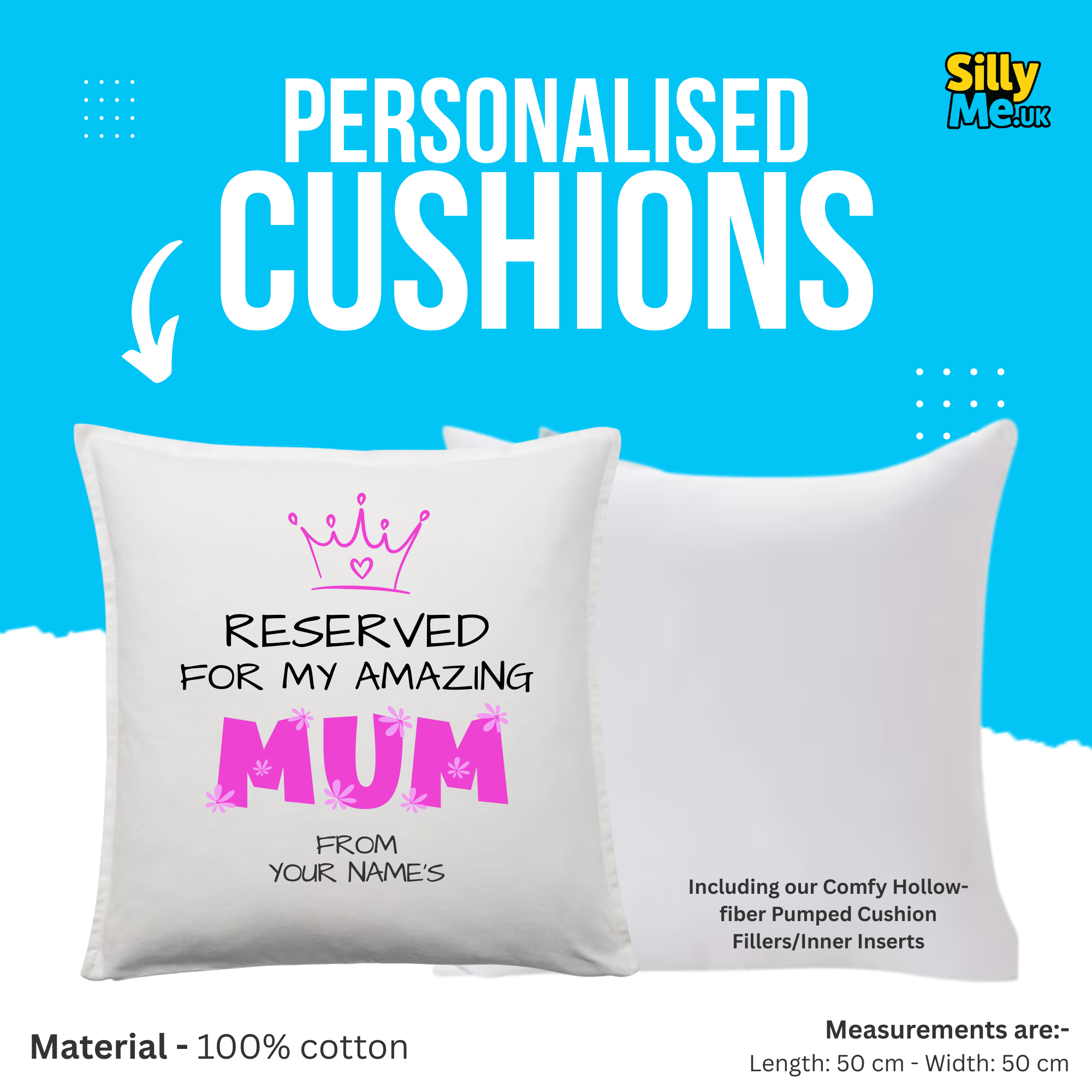 “Reserved for My Amazing Mum” Cushion