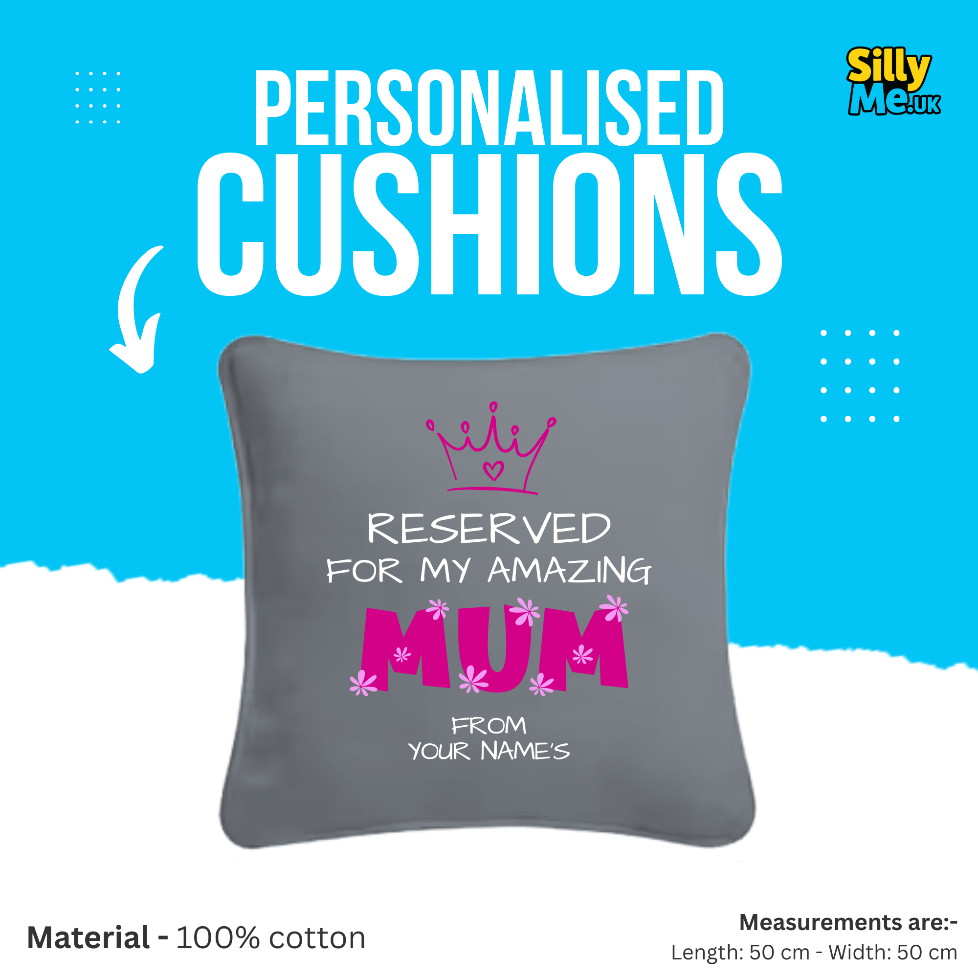 “Reserved for My Amazing Mum” Cushion