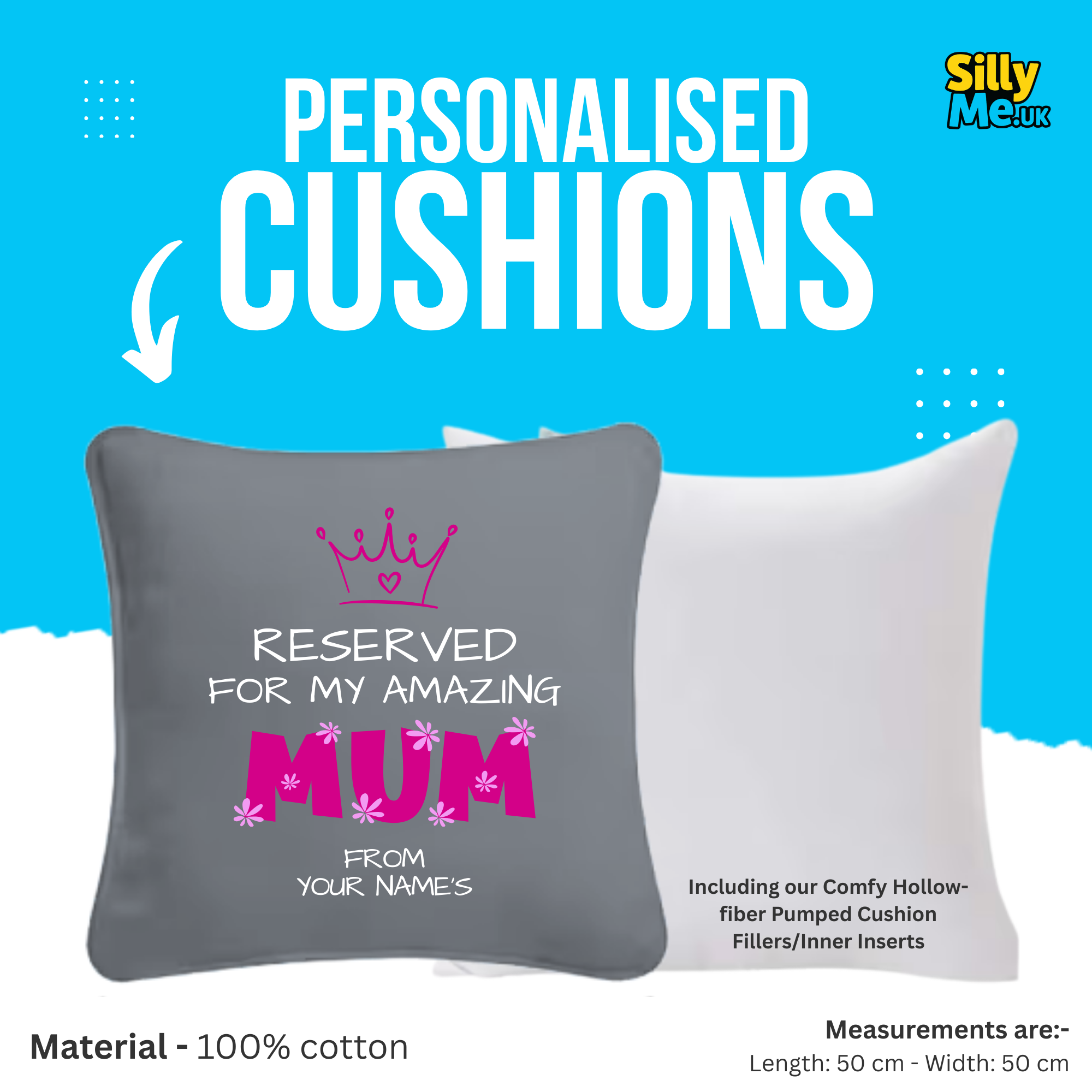 “Reserved for My Amazing Mum” Cushion