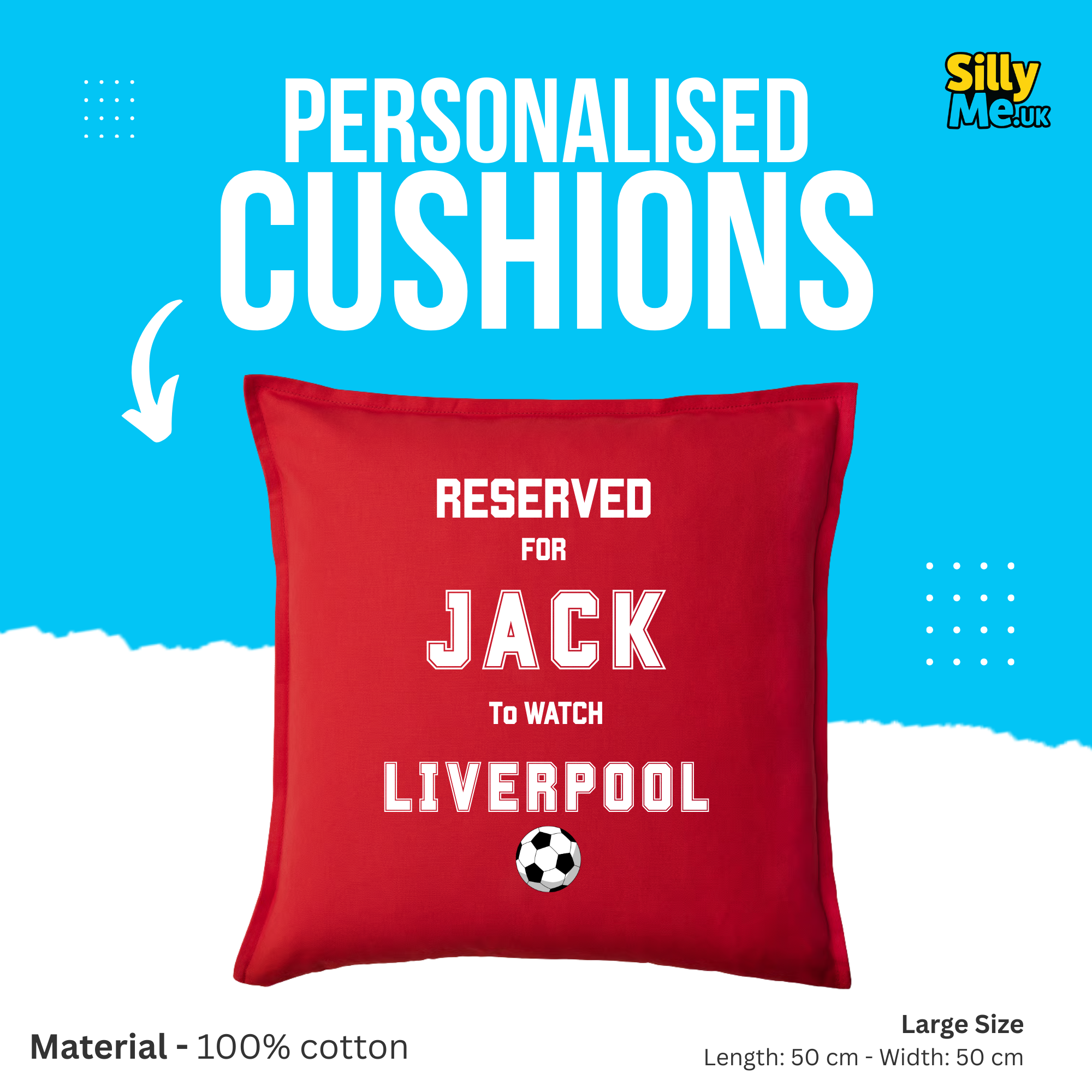 Reserved Football Fan Cushion