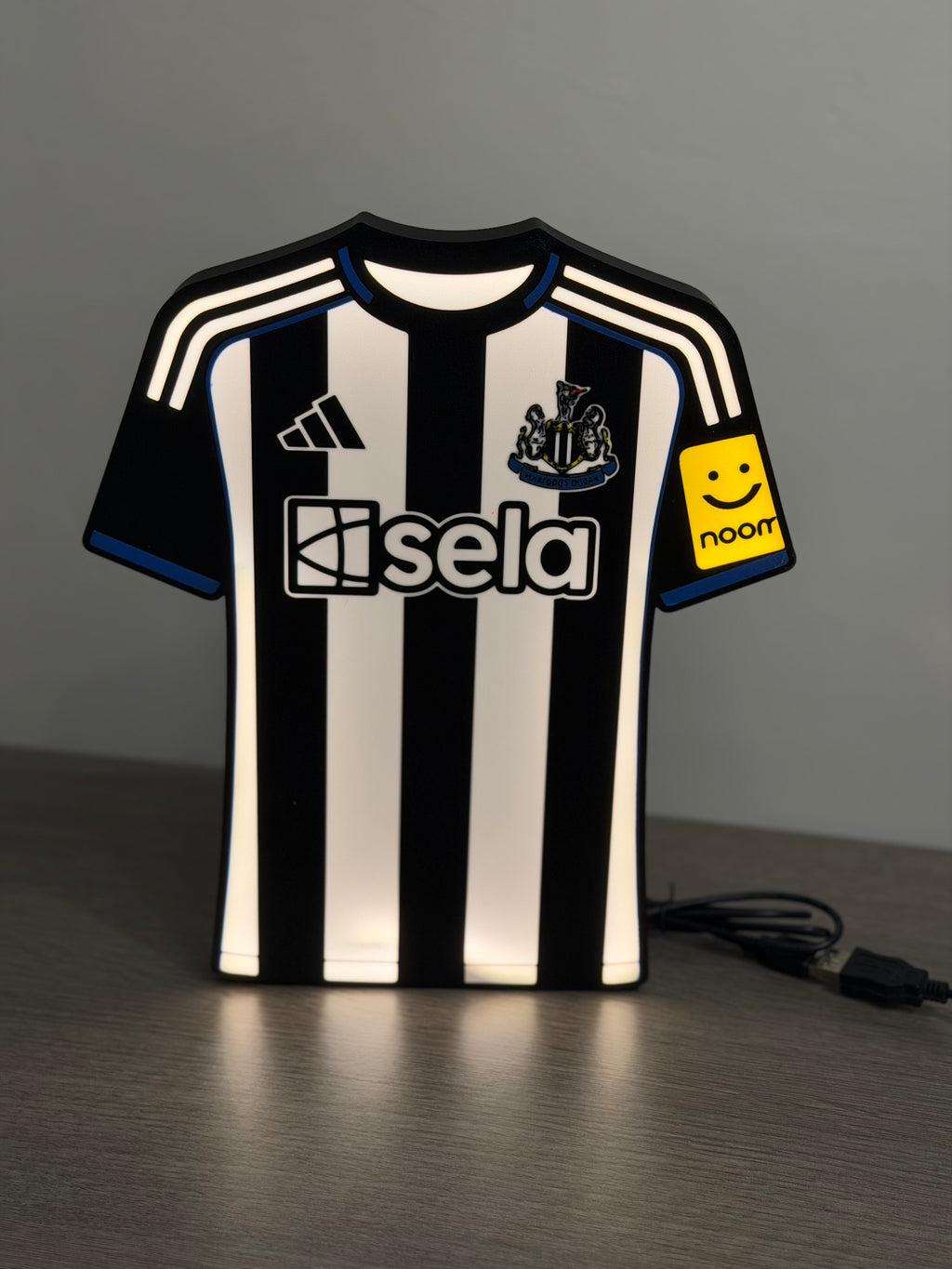 Leeds United Football T-Shirt LED Light Box