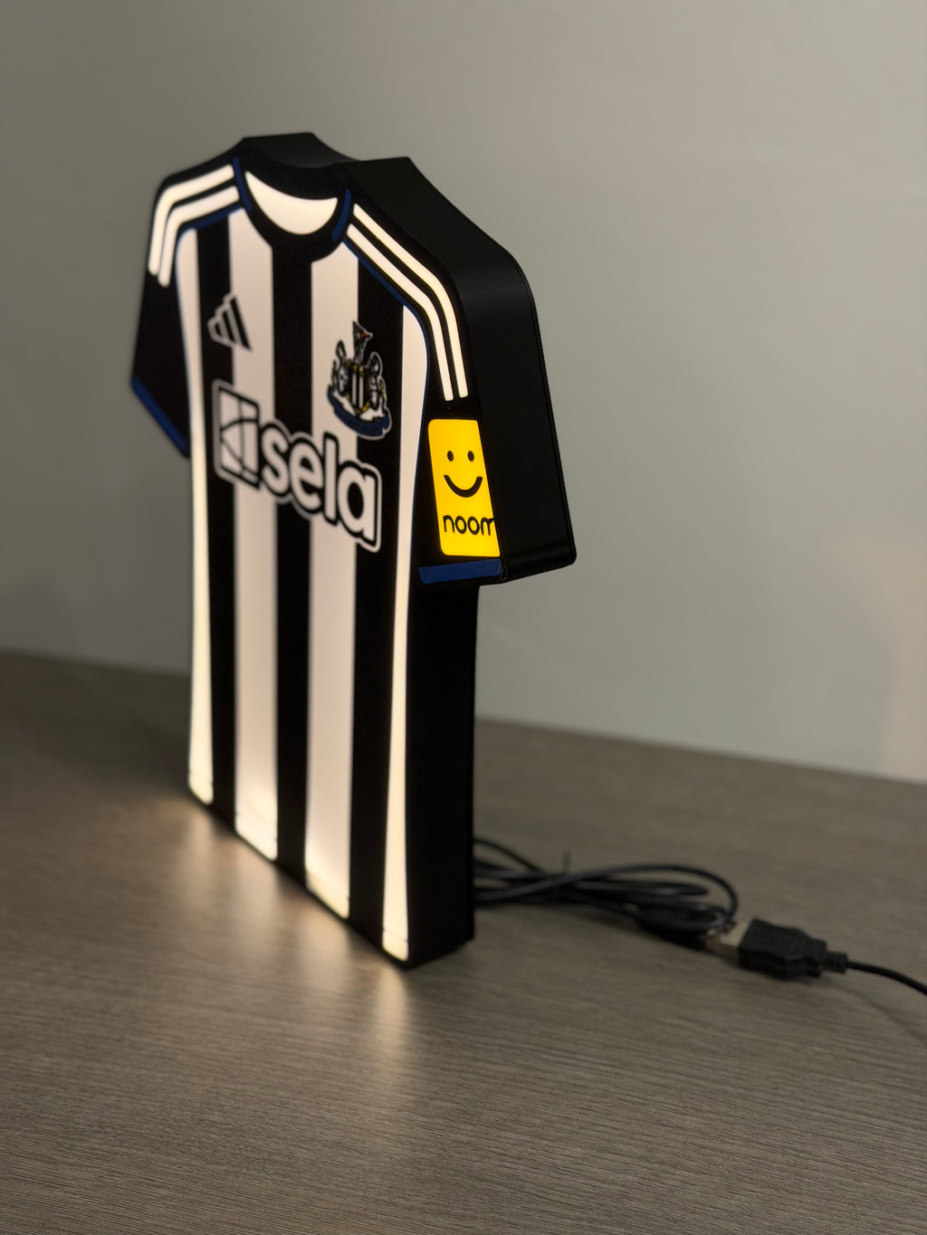 Leeds United Football T-Shirt LED Light Box