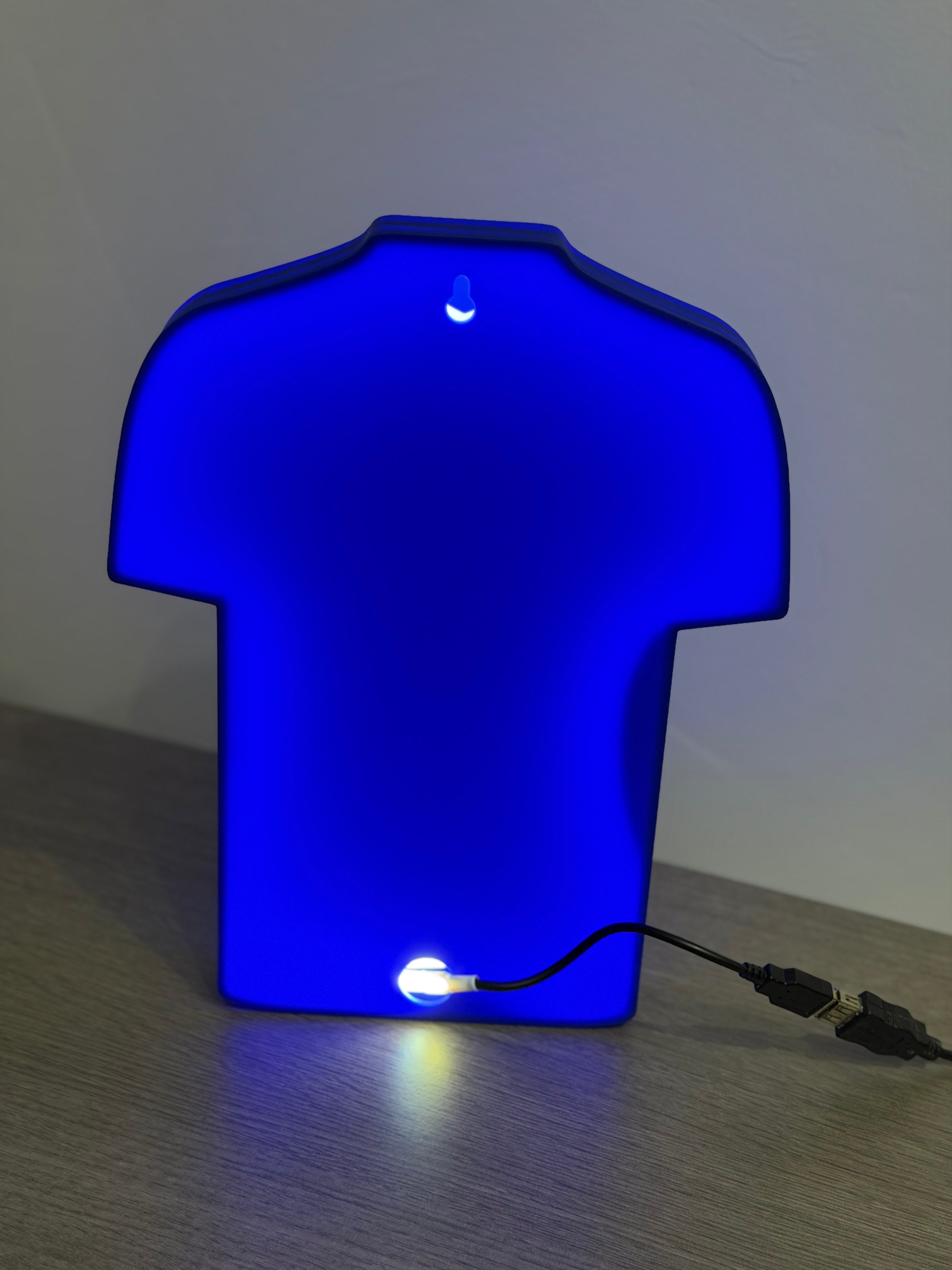 Everton Football T-Shirt LED Light Box