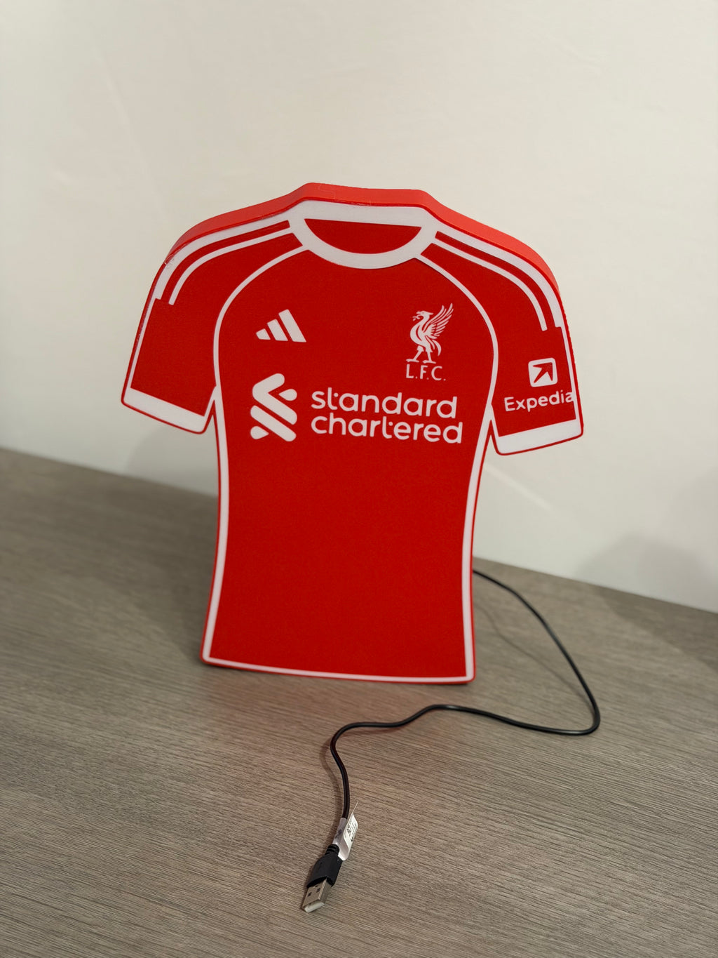 Liverpool Football T-Shirt LED Light Box