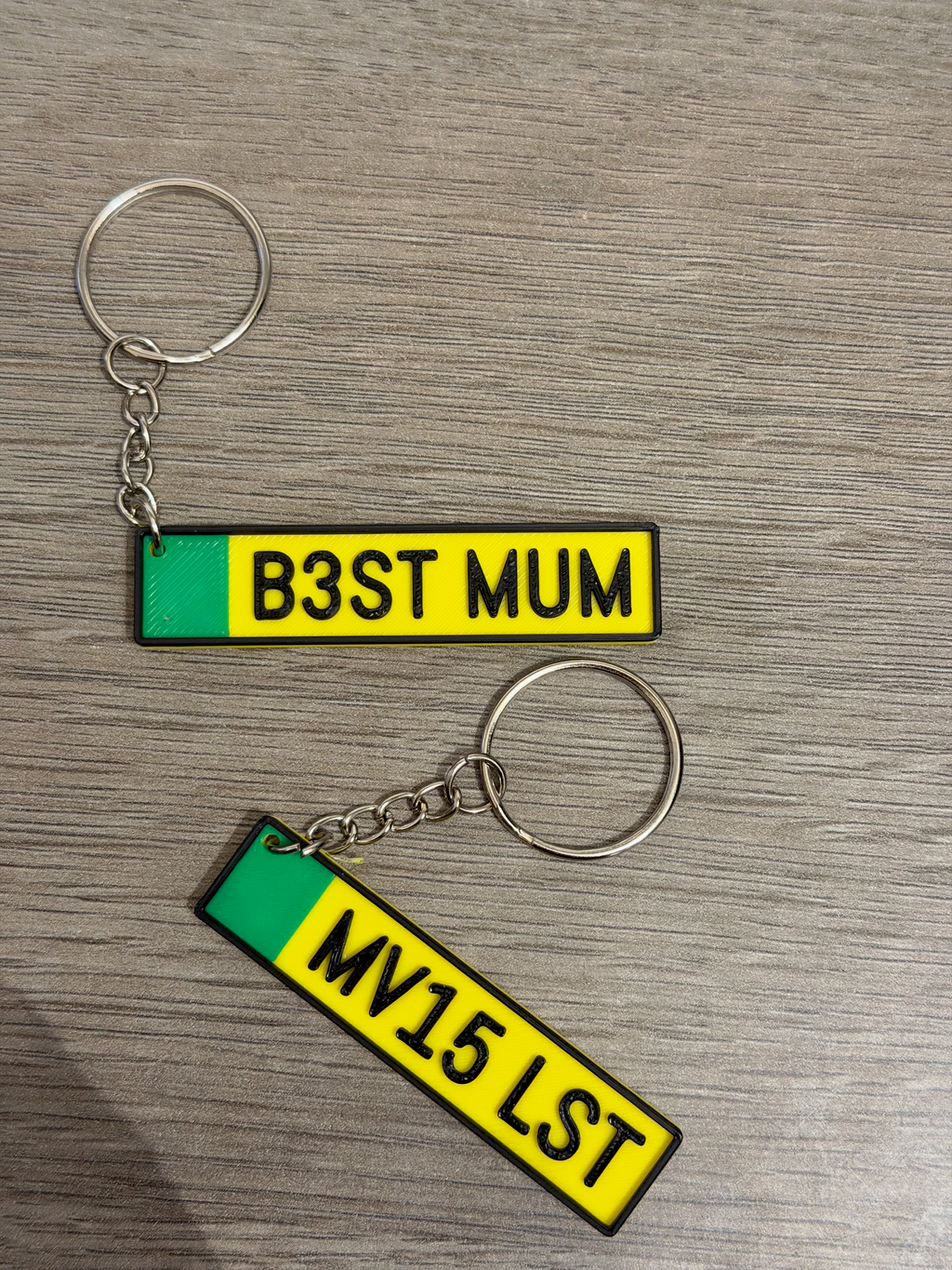 Personalised Number Plate Keyring
