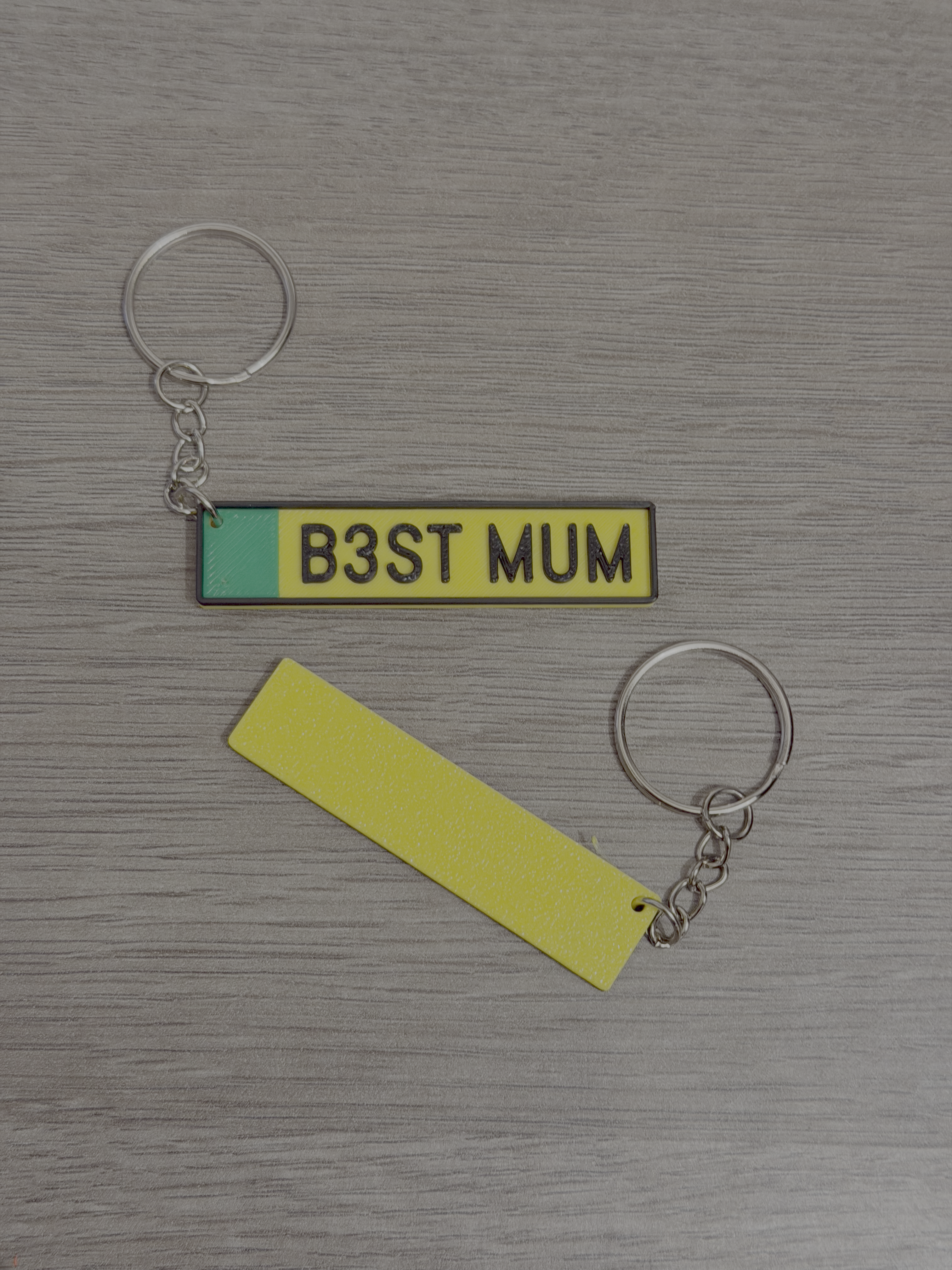 Personalised Number Plate Keyring