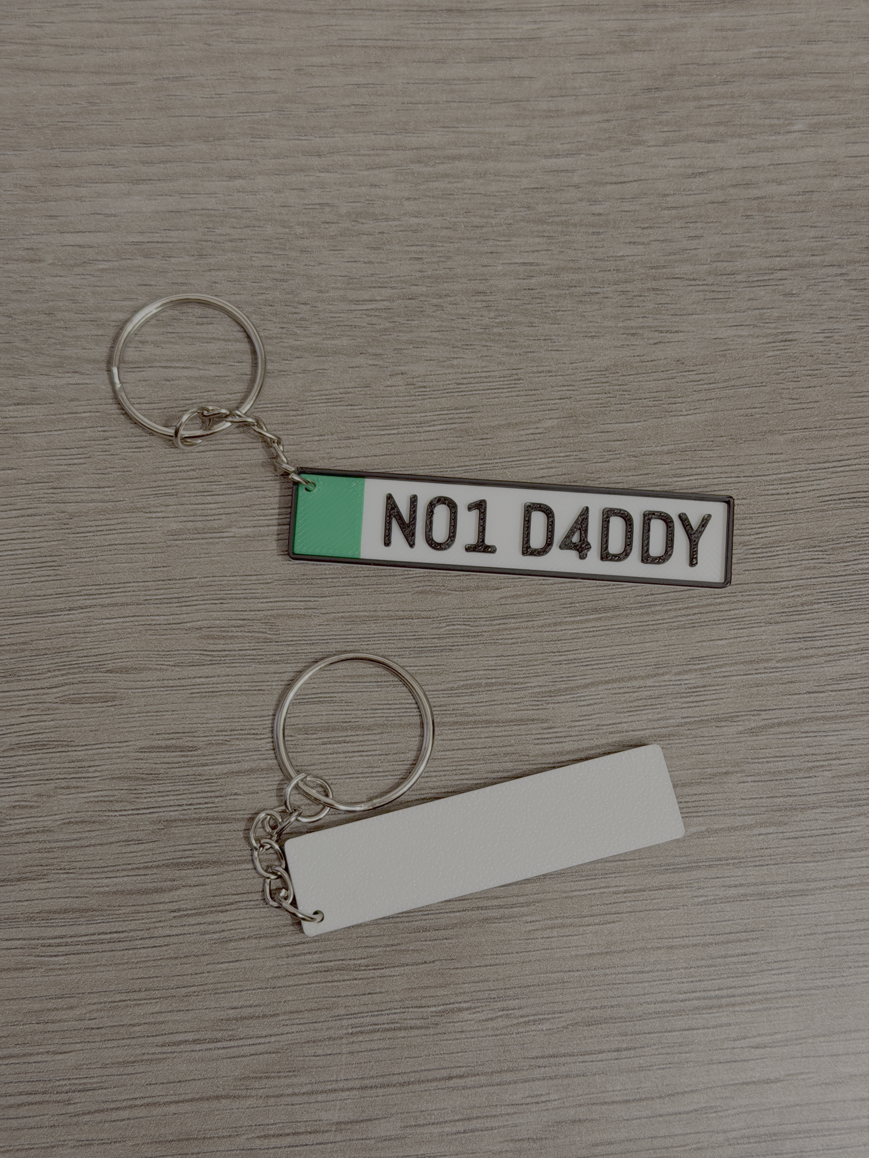 Personalised Number Plate Keyring