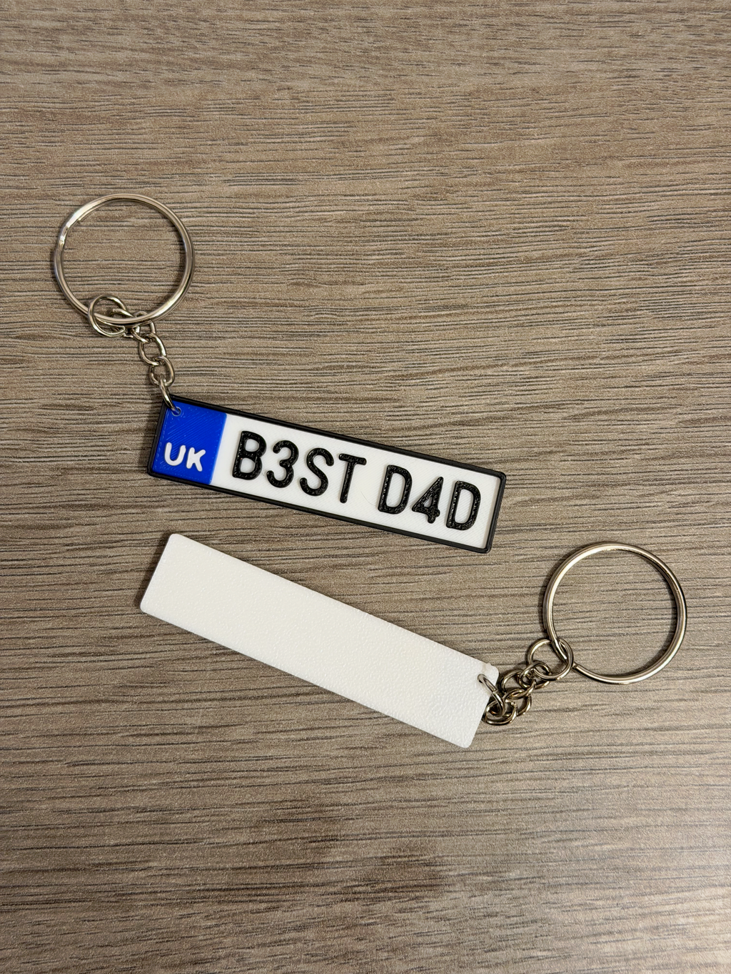 Personalised Number Plate Keyring