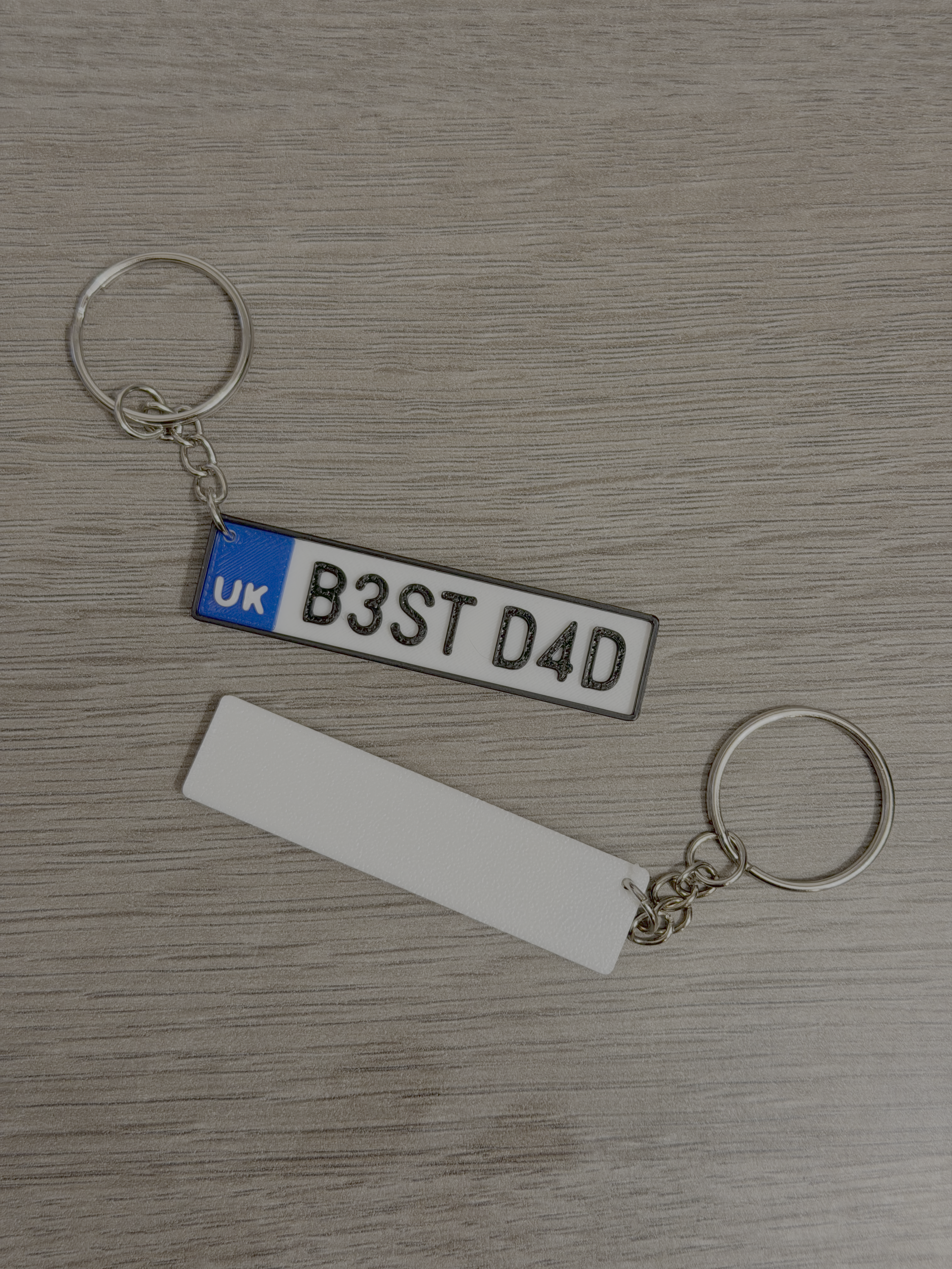 Personalised Number Plate Keyring