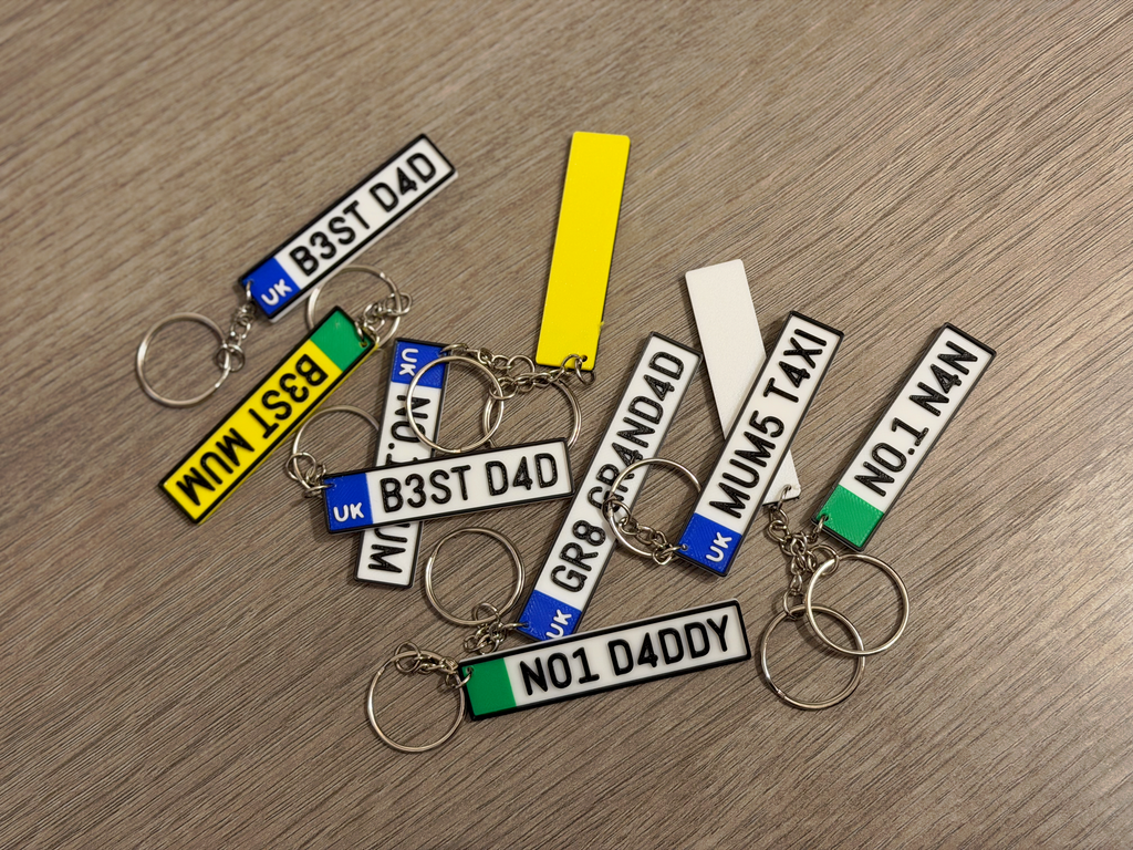 Personalised Number Plate Keyring
