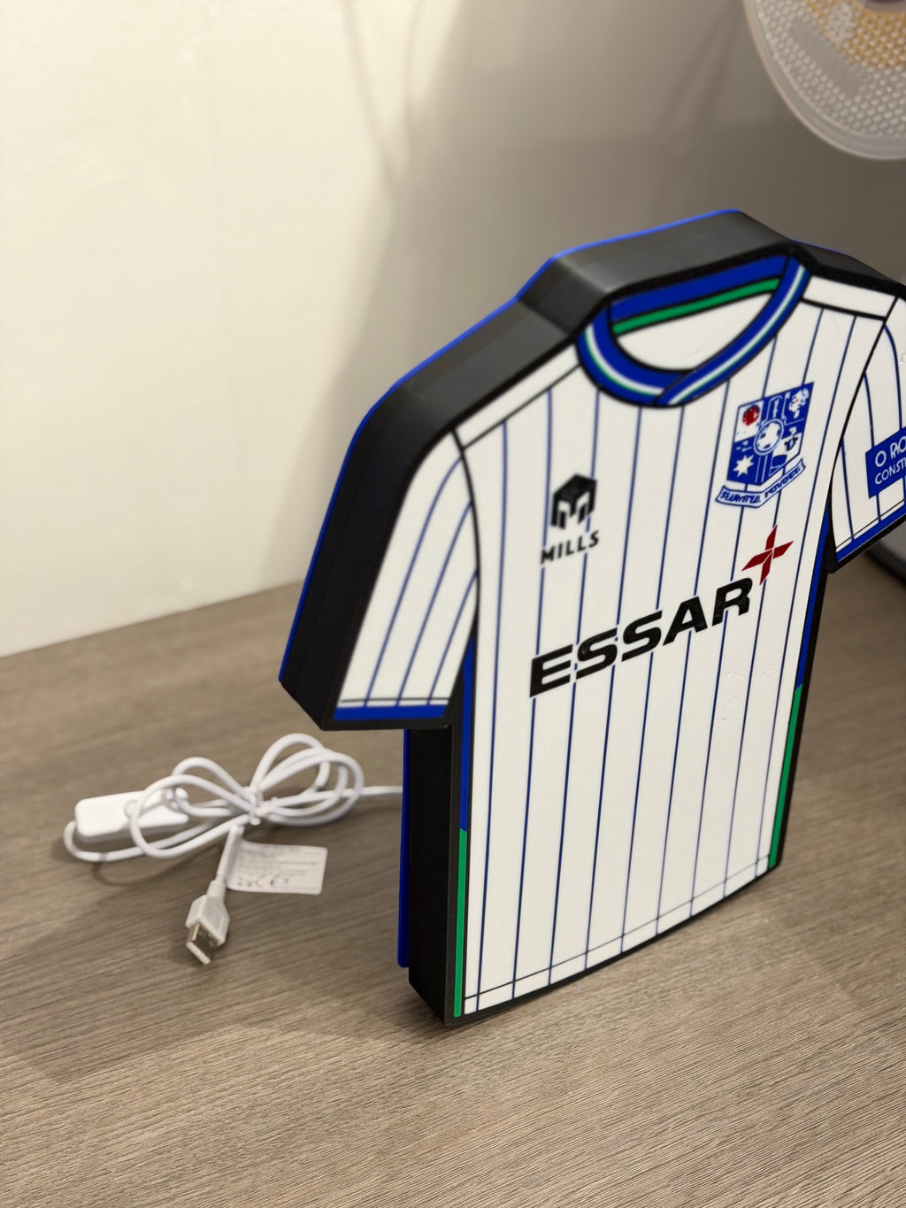 Tranmere Rovers Football T-Shirt LED Light Box