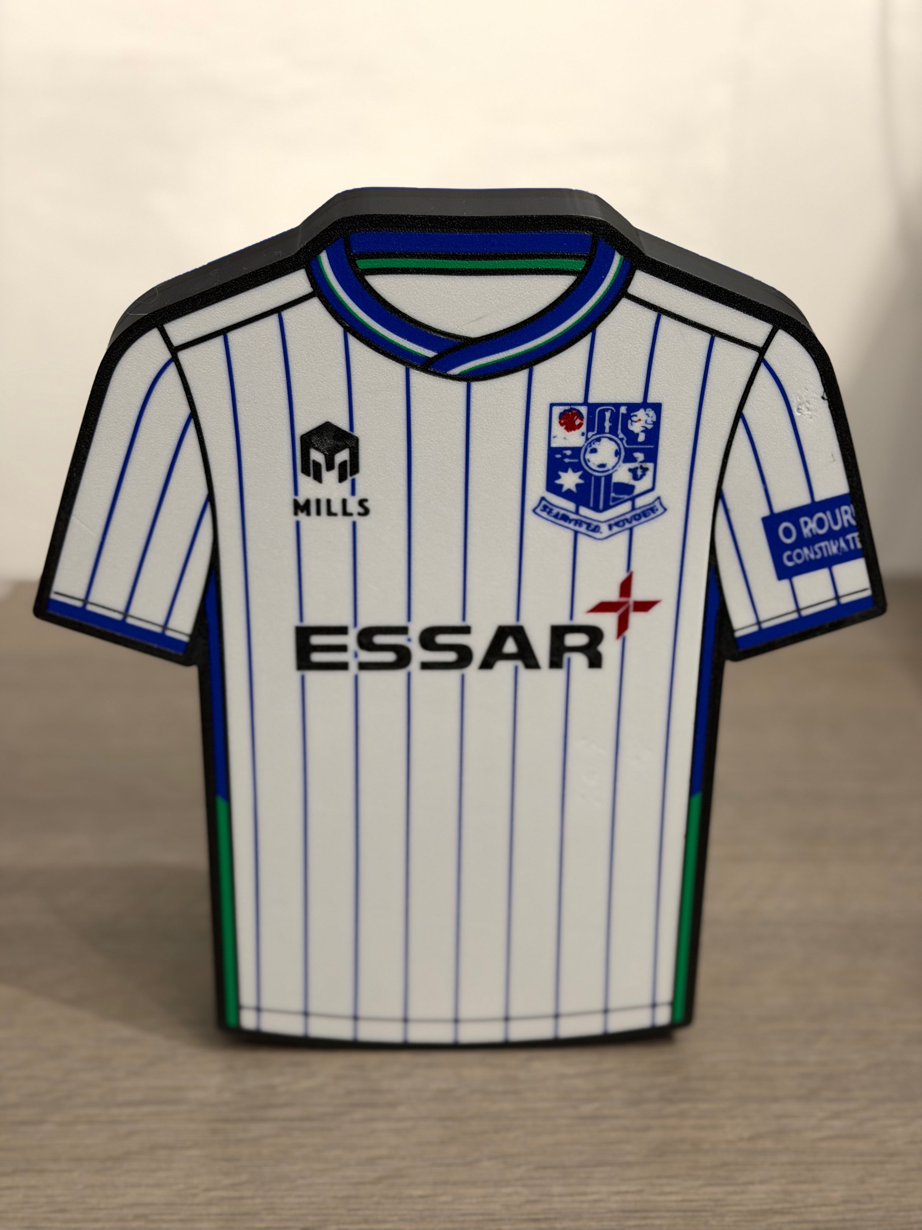 Tranmere Rovers Football T-Shirt LED Light Box